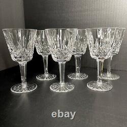 Waterford Crystal Lismore Vintage Claret Wine Glasses Set of Six