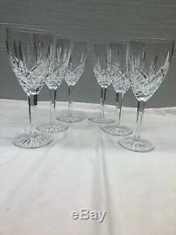 Waterford Crystal Lismore Wine/ Water Glass 8 Set Of 6, Good Condition
