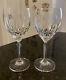 Waterford Crystal MOURNE Water Goblets Wine Glasses 8 1/8 SET OF 2 EUC