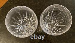 Waterford Crystal MOURNE Water Goblets Wine Glasses 8 1/8 SET OF 2 EUC