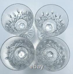 Waterford Crystal Mastercraft Lismore Claret Wine Glasses Set of 4