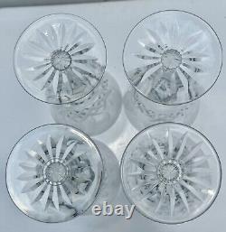 Waterford Crystal Mastercraft Lismore Claret Wine Glasses Set of 4