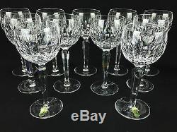 Waterford Crystal Maureen Wine Glasses Hocks Ireland Cut Glassware Set (11)