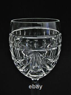 Waterford Crystal Overture Pattern (4) 8 Wine Glasses Etch Signed On Base