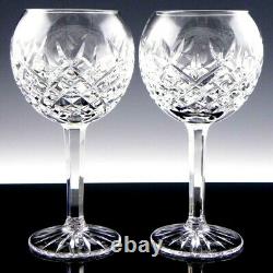 Waterford Crystal PALLAS 7-3/8 WINE WATER HOCK GLASSES GOBLETS Set of 2 Unused