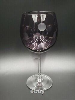 Waterford Crystal POLKA DOT Set/5 Balloon Wine/Water Glasses EXCELLENT