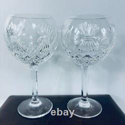 Waterford Crystal Pair Birds In Flight 8 Stems Oversize Balloon Wine Glasses