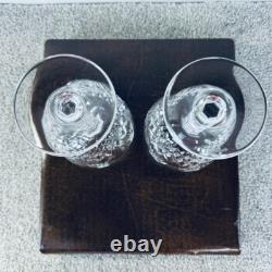 Waterford Crystal Pair Birds In Flight 8 Stems Oversize Balloon Wine Glasses