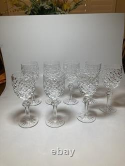 Waterford Crystal Powerscourt Claret Wine Glasses 7 1/8 Set Of 8
