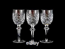 Waterford Crystal Powerscourt Claret Wine Glasses Goblets Set of 3