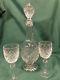 Waterford Crystal Powerscourt Decanter And Two Claret Wine Glasses Signed