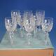 Waterford Crystal Powerscourt Pattern 8 White Wine Goblets Glasses 6 3/8