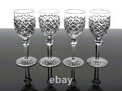 Waterford Crystal Powerscourt Wine Clarets Goblets Glasses Set Of 4