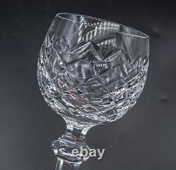 Waterford Crystal Powerscourt Wine Hock Glass Pair 7 3/8 FREE USA SHIPPING