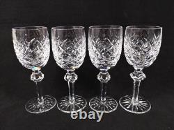 Waterford Crystal Powerscout Claret Wine Glasses / Water Goblets 7 Set of 4