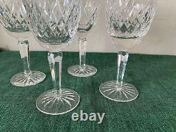 Waterford Crystal SLANE Claret Wine Glasses Set of 4 Cut Base