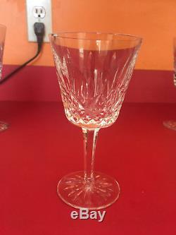 Waterford Crystal Set Of Five Claret Wine And Four Water Glasses Lismore Pattern