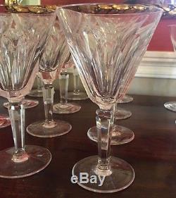 Waterford Crystal Sheila 11 6 1/2 Claret Wine Glasses & 11 7 Water Goblets