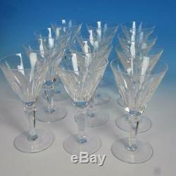 Waterford Crystal Sheila 12 Claret White Wine Glasses 6½ inches