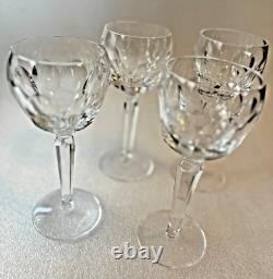 Waterford Crystal Sheila Hock Wine Glasses Set of 4 7 3/8 in