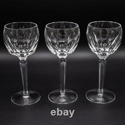 Waterford Crystal Sheila Wine Hock Glasses 7 3/8 H Set of 3 FREE USA SHIPPING