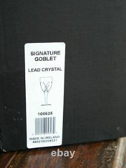 Waterford Crystal Signature Goblet Glass Pair Design by John Rocha 25cm New