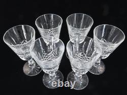 Waterford Crystal Stemware KENMARE Pattern Claret Wine Set of 6 Glasses