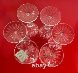 Waterford Crystal TIERNEY White Wine Glass Goblet (s) SET OF 6 Stemware