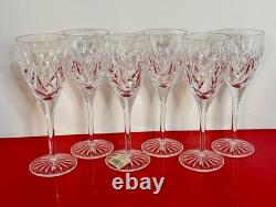 Waterford Crystal TIERNEY White Wine Glass Goblet (s) SET OF 6 Stemware