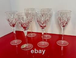 Waterford Crystal TIERNEY White Wine Glass Goblet (s) SET OF 6 Stemware