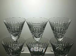 Waterford Crystal Tramore Cut Claret Wine Glasses Set Of 6- 5 1/4 Tall-signed