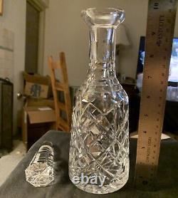 Waterford Crystal Wine Decanter with Gorgeous Beveled Stopper 13.5 Maybe Lismore