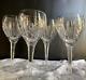 Waterford Crystal Wine Glass Goblet Cut Vertical, Fan, 7 in Set of 4