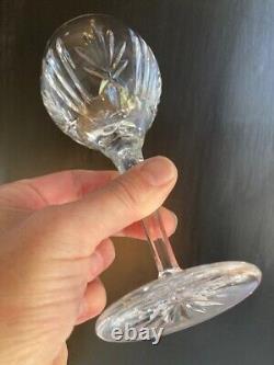 Waterford Crystal Wine Glass Goblet Cut Vertical, Fan, 7 in Set of 4