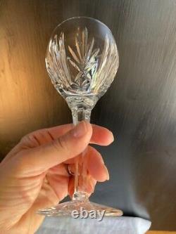 Waterford Crystal Wine Glass Goblet Cut Vertical, Fan, 7 in Set of 4