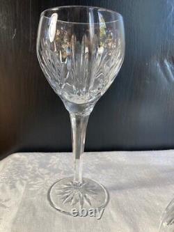 Waterford Crystal Wine Glass Goblet Cut Vertical, Fan, 7 in Set of 4