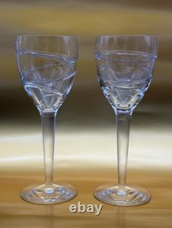 Waterford Crystal Wine Glass Set Of 2, Jasper Conran AURA Mint Condition