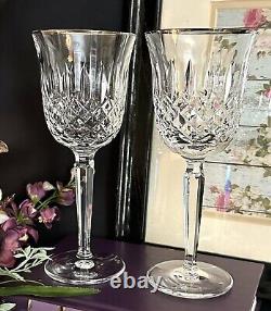 Waterford Crystal Wine Glasses Kelsey Platinum Vintage Wine Glasses Silver Rim