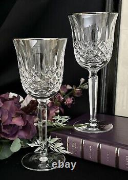 Waterford Crystal Wine Glasses Kelsey Platinum Vintage Wine Glasses Silver Rim