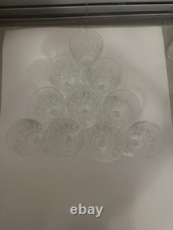 Waterford Crystal Wine Glasses Set of 10 Vintage Cut Crystal Stemware 70s-80s