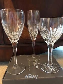 Waterford Crystal Wine Goblet Eclipse set of 7 NIB