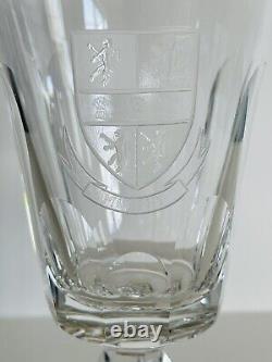 Waterford Crystal With Murphy Family Crest Armorial Wine Water Glass Goblet