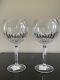 Waterford Crystal Wynnewood Balloon 8 Tall Pair of Wine Glasses