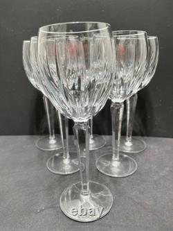 Waterford Crystal Wynnewood White Wine Glasses Set of 6 8 1/8 Bright Clear