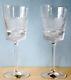 Waterford Diamond Line Crystal Wine Glasses Pair 10 oz. #40029276 New