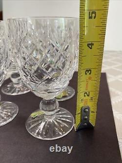 Waterford Donegal Claret Wine Glasses Set of 4 Vintage Crystal Stemware Mint