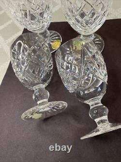 Waterford Donegal Claret Wine Glasses Set of 4 Vintage Crystal Stemware Mint