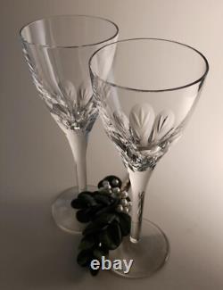 Waterford ELBERON Crystal Wine Glass Pair New Excellent Signed witho Original Box