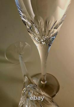 Waterford ELBERON Crystal Wine Glass Pair New Excellent Signed witho Original Box
