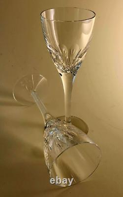 Waterford ELBERON Crystal Wine Glass Pair New Excellent Signed witho Original Box